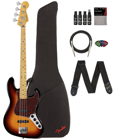 Fender Player II Modified Active Jazz Bass - 3-Tone Sunburst w/ Cleaning Kit