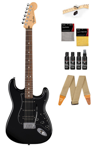 Fender Standard Stratocaster HSS - Black w/ Guitar Cleaning Kit
