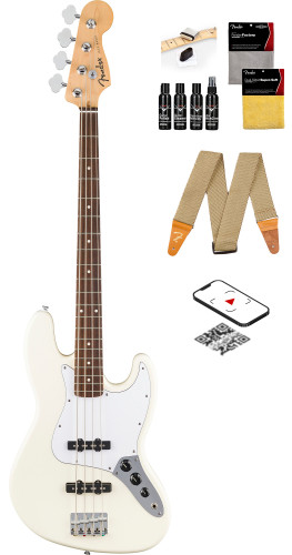Fender Standard Jazz Bass - Olympic White w/ Guitar Cleaning Kit