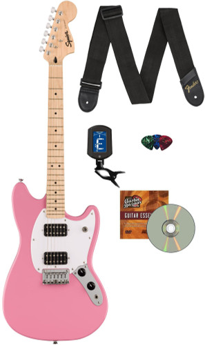 Fender Squier Sonic Mustang - Flash Pink w/ Tuner