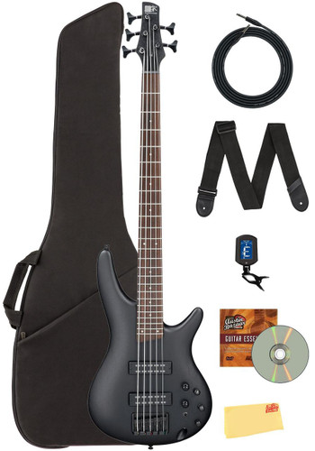 Ibanez SR305E SR Standard 5-String Bass Guitar - Weathered Black w/ Gig Bag