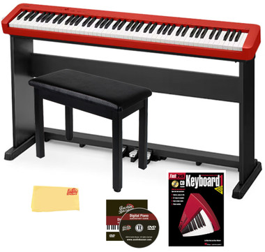 Casio CDP-S160 88-Key Compact Digital Piano - Red w/ CS-470P Stand