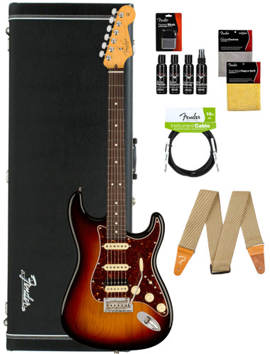 Fender American Professional II Stratocaster HSS - 3 Color Sunburst w/ Cleaning Kit