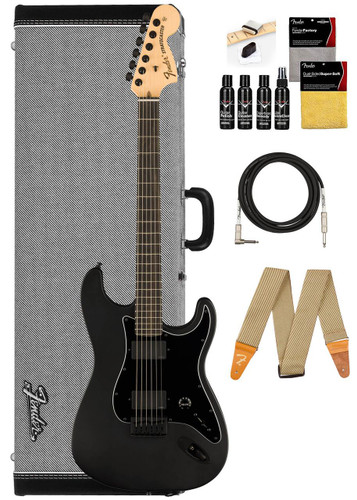 Fender Jim Root Stratocaster - Flat Black w/ Guitar Cleaning Kit