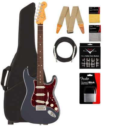 Fender American Professional Classic Stratocaster - Faded Black w/ Cleaning Kit