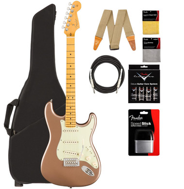 Fender American Professional Classic Stratocaster - Faded Firemist Gold w/ Cleaning Kit