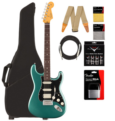Fender American Professional Classic Stratocaster HSS - Faded Sherwood Green Metallic w/ Cleaning Kit