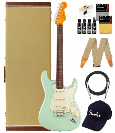 Fender American Ultra Luxe Vintage '60s Stratocaster - Surf Green w/ Guitar Cleaning Kit