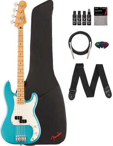 Fender Player II Precision Bass - Aquatone Blue w/ Cleaning Kit