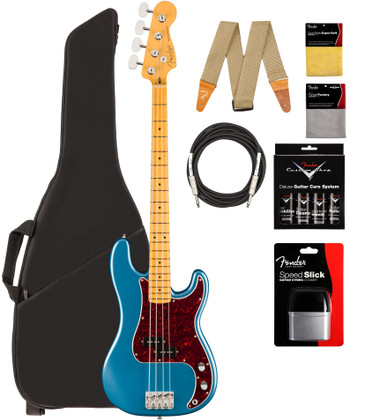 Fender American Professional Classic Precision Bass - Faded Lake Placid Blue w/ Cleaning Kit
