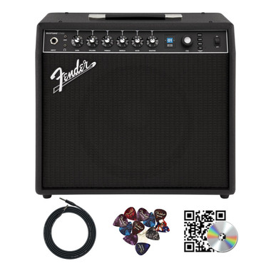 Fender Mustang LTX50 Guitar Combo Amplifier - Black w/ Instrument Cable