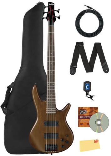 Ibanez GSR205B SR Gio 5-String Bass Guitar - Walnut Flat w/ Gig Bag