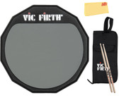 Vic Firth 6-Inch Double-Sided Practice Pad w/ Drumstick Bag