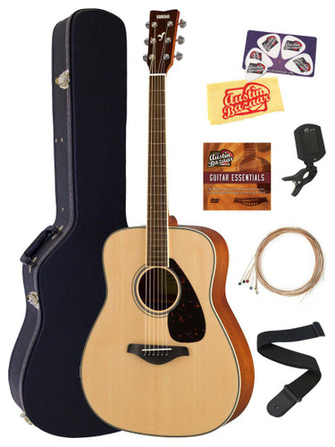 Yamaha FG820 Solid Top Folk Acoustic Guitar - Natural w/ Hard Case