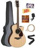 Yamaha FSX830C Solid Top Small Body Acoustic-Electric Guitar - Natural w/ Gig Bag