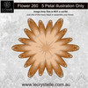 F260 Flower Patterned Petals CUT FILE