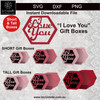  Hexagonal I Love You Box SVG