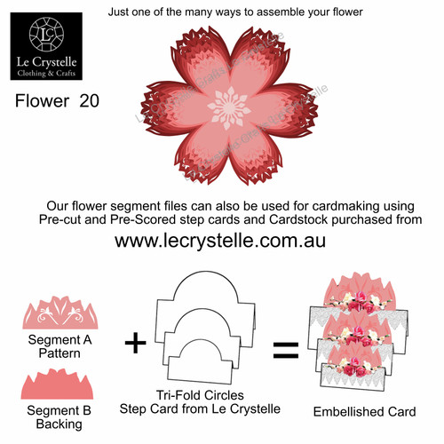 F20 Flower Segment Petals CUT FILE F20 Flower Segment Petals CUT FILE