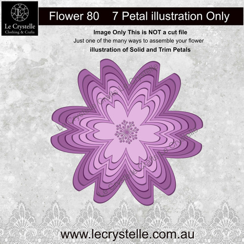 F80 Flower Solid Petals CUT FILE