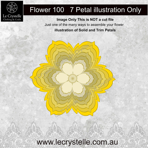 F100 Flower Solid Petals CUT FILE F100 Flower Solid Petals CUT FILE
