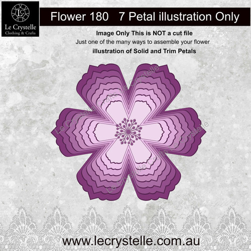 F180 Flower Solid Petals CUT FILE F180 Flower Solid Petals CUT FILE