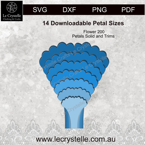 F200 Flower Solid Petals CUT FILE