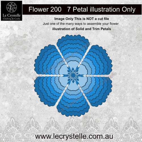 F200 Flower Solid Petals CUT FILE