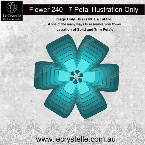 F240 Flower Solid Petals CUT FILE F240 Flower Solid Petals CUT FILE