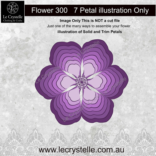 F300 Flower Solid Petals CUT FILE F300 Flower Solid Petals CUT FILE