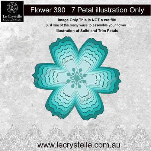 F390 Flower Solid Petals CUT FILE F390 Flower Solid Petals CUT FILE