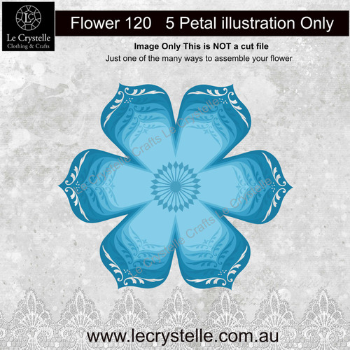 F120 Flower Patterned Petals CUT FILE