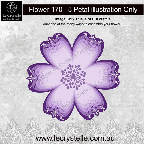 F170 Flower Patterned Petals CUT FILE F170 Flower Patterned Petals CUT FILE