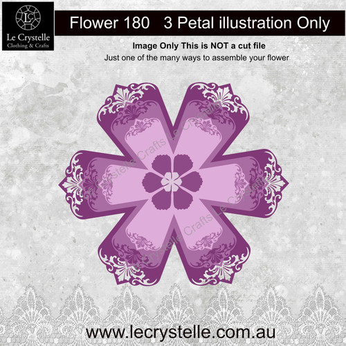 F180 Flower Patterned Petals CUT FILE F180 Flower Patterned Petals CUT FILE