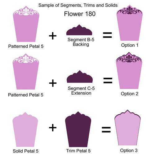 F180 Flower Patterned Petals CUT FILE F180 Flower Patterned Petals CUT FILE