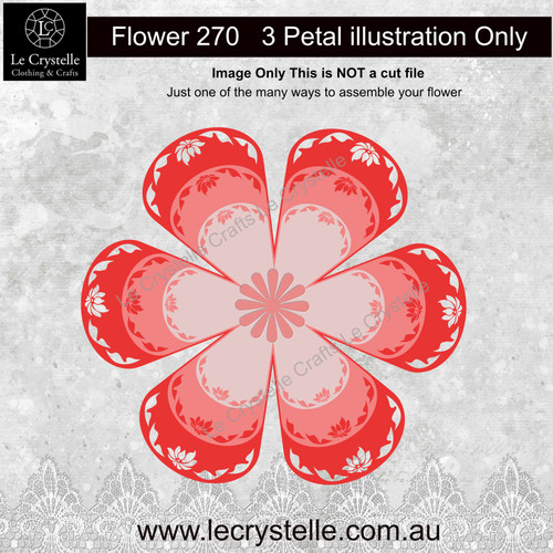 F270 Flower Patterned Petals CUT FILE F270 Flower Patterned Petals CUT FILE