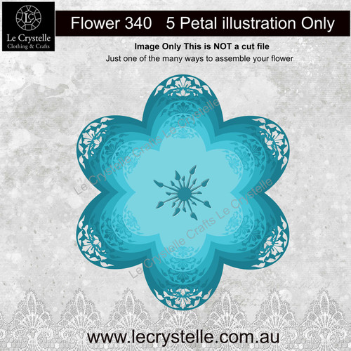 F340 Flower Patterned Petals CUT FILE