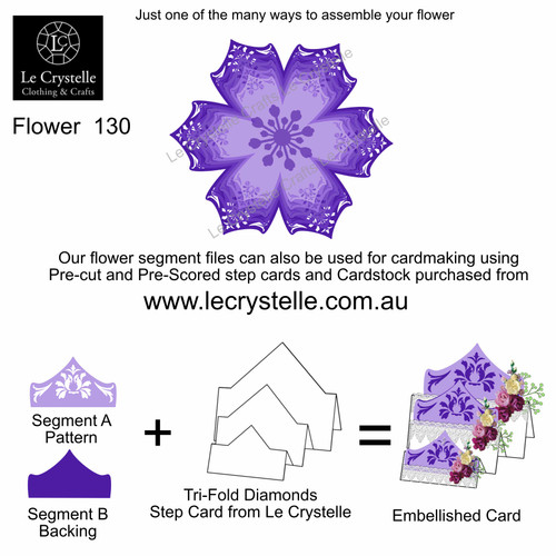 F130 Flower Segment Petals CUT FILE F130 Flower Segment Petals CUT FILE