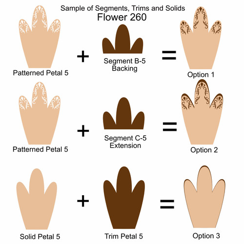 F260 Flower Segment Petals CUT FILE