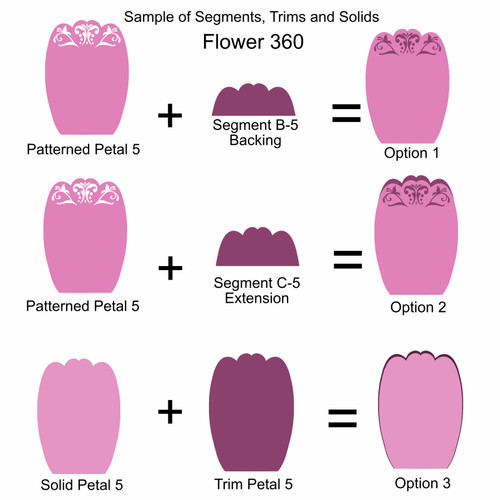 F360 Flower Segment Petals CUT FILE F360 Flower Segment Petals CUT FILE