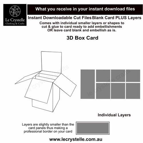 3D Box Card CUT FILE 3D Box Card CUT FILE