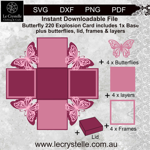 Explosion Box Butterfly 220  CUT FILE