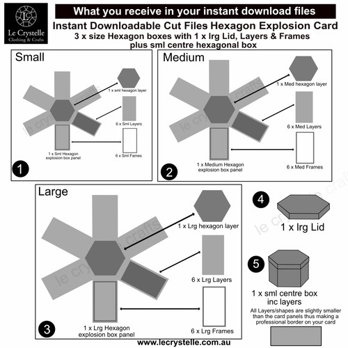Explosion Box Hexagonal CUT FILE  Explosion Box Hexagonal CUT FILE