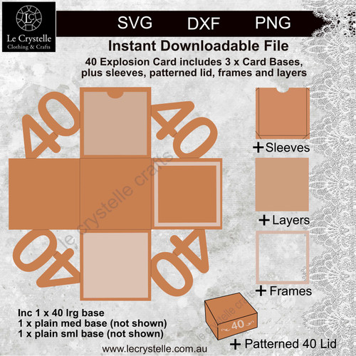 Explosion Box  Card 40 CUT FILE Explosion Box  Card 40 CUT FILE