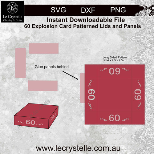 Explosion Box  Card 60 CUT FILE Explosion Box  Card 60 CUT FILE