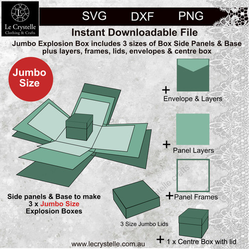 Jumbo Explosion Box Standard  CUT FILE