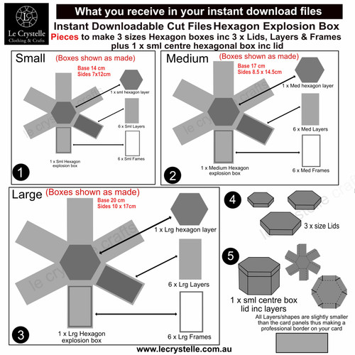 Jumbo Hexagon Explosion Box CUT FILE Jumbo Hexagon Explosion Box CUT FILE