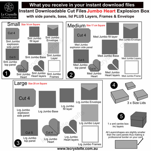 Jumbo Heart Explosion Box CUT FILE Jumbo Heart Explosion Box CUT FILE