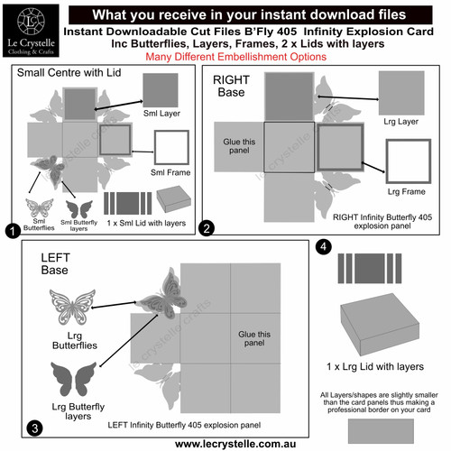 Infinity Butterfly 405 Explosion Box CUT FILE Infinity Butterfly 405 Explosion Box CUT FILE
