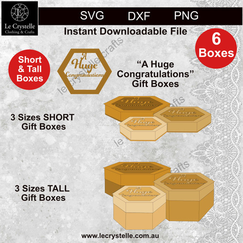 Hexagonal Congratulations Box SVG Hexagonal Congratulations Box SVG