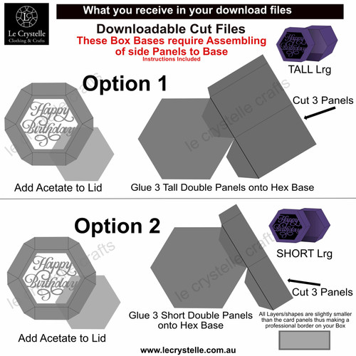 Hexagonal Happy Bday Box SVG Hexagonal Happy Bday Box SVG